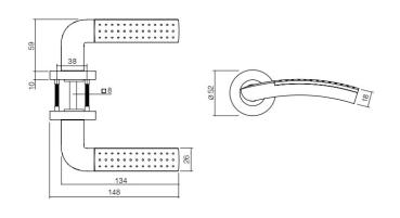 ProGriff TD-Sharon auf Rosette–Chrom/Nickel matt